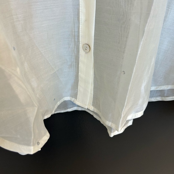 Bailey 44 (Revolve) NWT XL Sheer Blouse with Diamond tiny embellishments - Picture 6 of 13